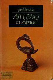 Cover of Art history in Africa by Jan Vansina