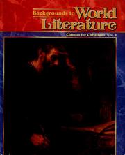 Cover of Backgrounds to world literature by Jan Anderson