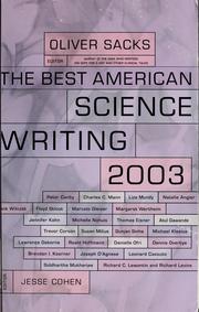 Front cover of The Best American Science Writing 2003 by Oliver Sacks