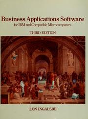 Cover of Business applications software for IBM and compatible microcomputers by Lon Ingalsbe