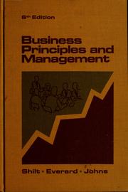 Cover of Business principles and management by Shilt, Bernard, A.
