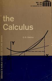 Cover of The calculus by Cletus O. Oakley