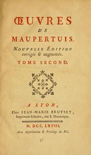 Cover of uvres de Maupertuis by Pierre-Louis Moreau de Maupertuis