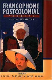 Cover of Francophone postcolonial studies by Charles Forsdick