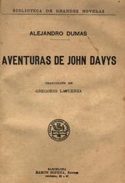 Front cover of Vie et aventures de John Davys by Alexandre Dumas