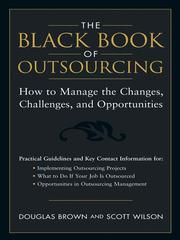 Front cover of The black book of outsourcing by Douglas Brown