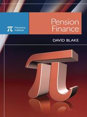 Cover of Pension finance by David Blake