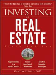 Cover of Investing in real estate by Gary W. Eldred
