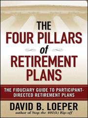 Cover of The four pillars of retirement plans by David B. Loeper