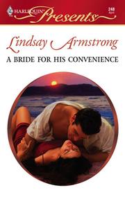 Front cover of A Bride for His Convenience by Lindsay Armstrong