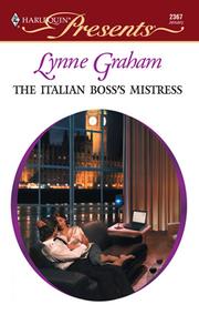 Front cover of Italian Boss's Mistress by Lynne Graham