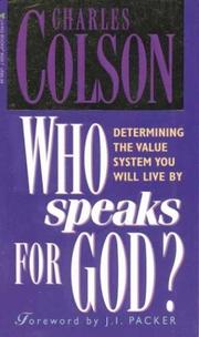 Front cover of Who speaks for God? by Charles Colson