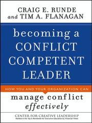 Cover of Becoming a conflict competent leader by Craig E. Runde