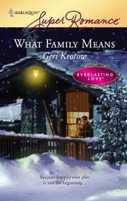 Front cover of What family means by Geri Krotow