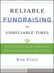 Front cover of Reliable fundraising in unreliable times by Kim Klein