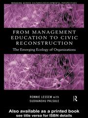 Front cover of From management education to civic reconstruction by Ronnie Lessem