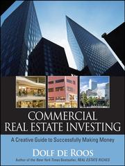 Cover of Commercial real estate investing by Dolf De Roos