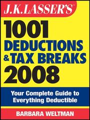 Front cover of J.K. Lasser's 1001 deductions and tax breaks by Barbara Weltman