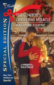Front cover of The cowboy's Christmas miracle by RaeAnne Thayne