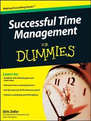 Front cover of Successful time management for dummies by Dirk Zeller