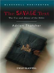 Cover of The savage text by Adrian Thatcher