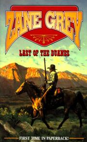 Front cover of Last of the Duanes by Zane Grey