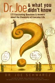 Front cover of Dr. Joe and what you didn't know by Joseph A. Schwarcz