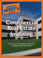 Front cover of The complete idiot's guide to commercial real estate investing by Stuart Leland Rider
