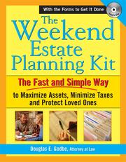 Front cover of The weekend estate planning kit by Douglas Godbe