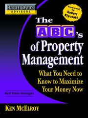 Front cover of The ABC's of property management by Ken McElroy