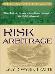 Cover of Risk arbitrage by Guy P. Wyser-Pratte