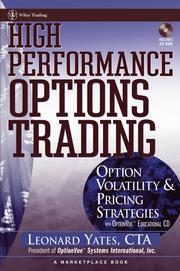Cover of High performance options trading by Leonard Yates