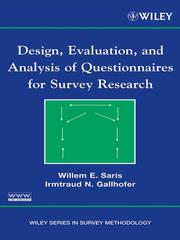 Front cover of Design, evaluation, and analysis of questionnaires for survey research by Willem E. Saris