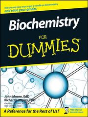 Cover of Biochemistry for Dummies by John T Moore