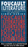 Cover of Foucault and literature by Simon During