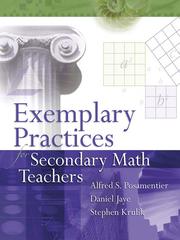 Front cover of Exemplary practices for secondary math teachers by Alfred S. Posamentier