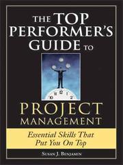 Cover of The top performer's guide to project management by Benjamin, Susan