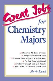 Front cover of Great jobs for chemistry majors by Mark Rowh