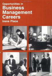 Cover of Opportunities in business management careers by Irene Magdaline Glazik Place