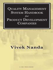 Front cover of Quality management system handbook for product development companiaes by Vivek Nanda