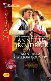Front cover of Man from stallion country by Annette Broadrick