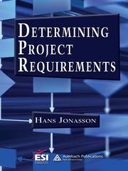 Cover of Determining project requirements by Hans Jonasson