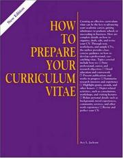 Front cover of How to prepare your curriculum vitae by Acy L. Jackson