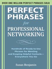 Cover of Perfect phrases for professional networking by Benjamin, Susan