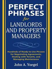 Front cover of Perfect phrases for landlords and property managers by John A. Yoegel