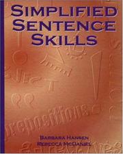 Cover of Simplified Sentence Skills by Barrbara Hansen