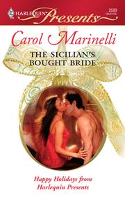 Front cover of The Sicilian's Bought Bride by Carol Marinell