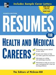 Cover of Resumes for Health and Medical Careers by Editors of VGM Career Books