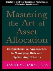 Front cover of Multiyear Investment Performance of Selected Asset Chaos by CFA, David M Darst