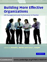 Front cover of Building More Effective Organizations by Ronald J Burke